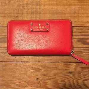 Kate Spade Red Leather Wallet